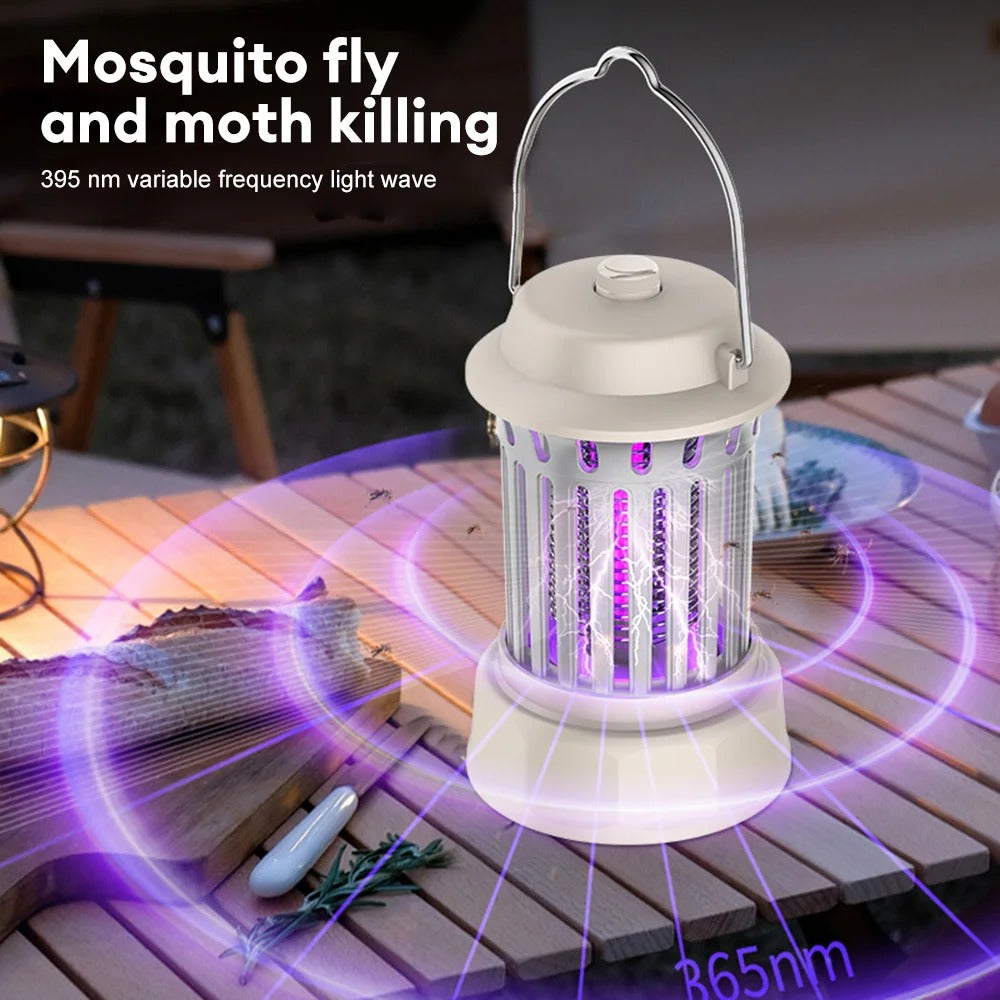 lanterne anti-moustique et lamp de camping 2in1 lumière 62 UV rechargeble تنزوت