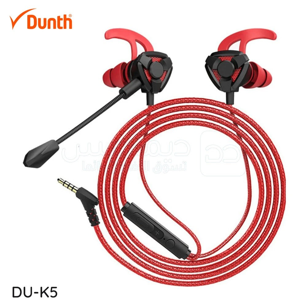 Écouteurs filaires gaming avec microphone intégré, pour PS4 et switch et xbox et PC 3.5mm DUNTH DU-K5 - تنزوت