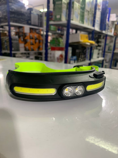 Lampe frontale transfrontalier étanche lumière forte COB double source de lumière TYPE-C - تنزوت