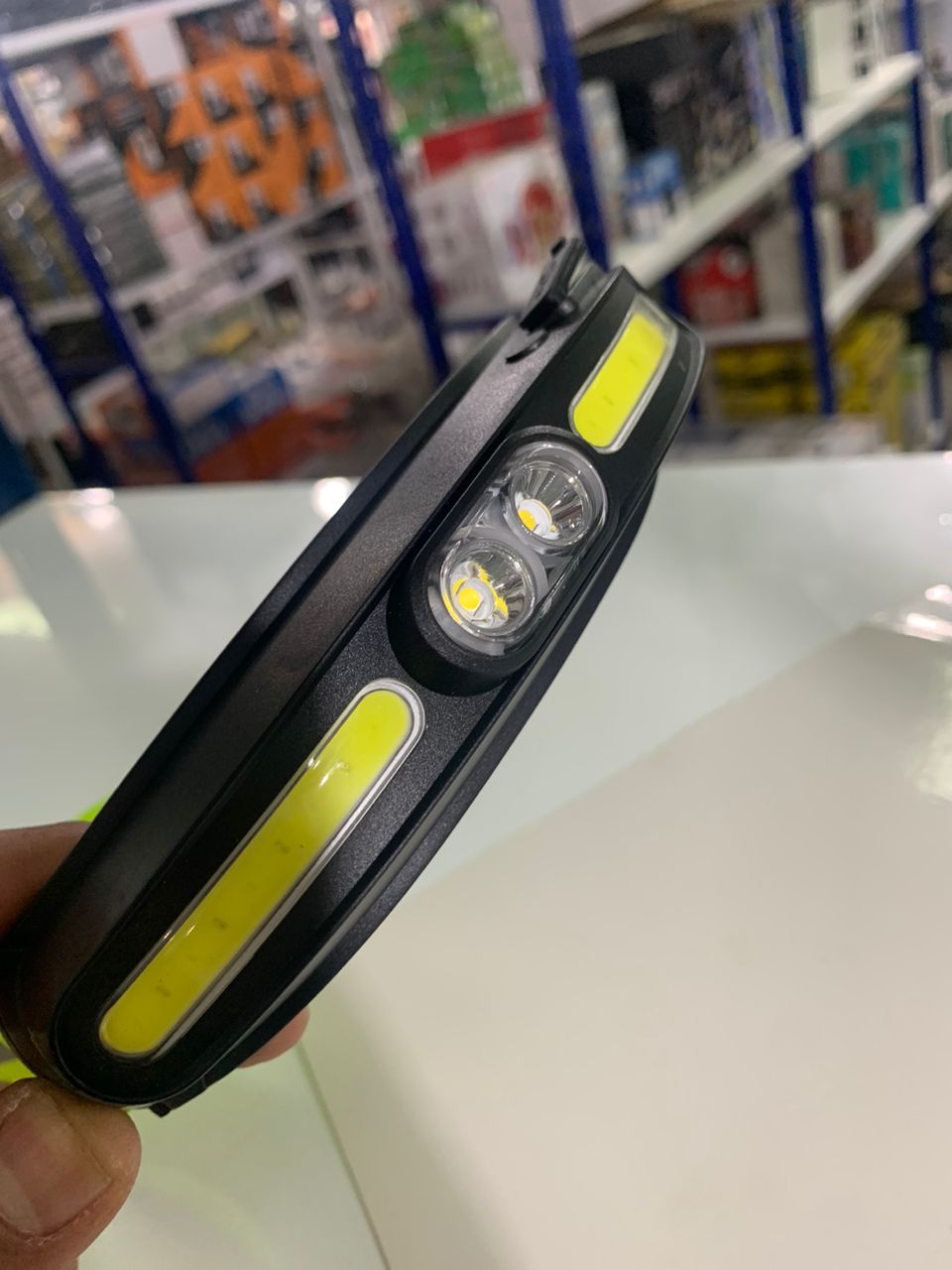 Lampe frontale transfrontalier étanche lumière forte COB double source de lumière TYPE-C - تنزوت