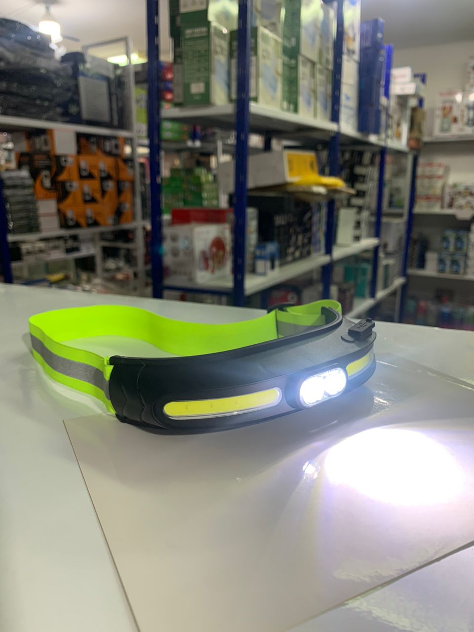 Lampe frontale transfrontalier étanche lumière forte COB double source de lumière TYPE-C - تنزوت