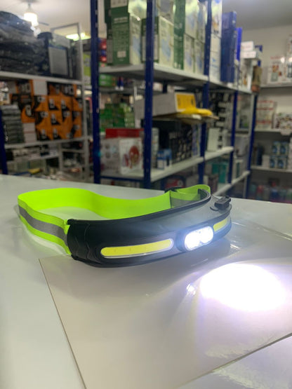 Lampe frontale transfrontalier étanche lumière forte COB double source de lumière TYPE-C - تنزوت