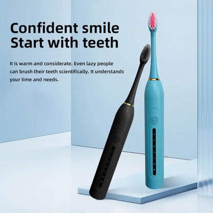 Brosse à Dents Électrique 4 Têtes Incluses Rechargeable et Étanche IPX7 – فرشاة أسنان كهربائية بأربعة رؤوس تنزوت