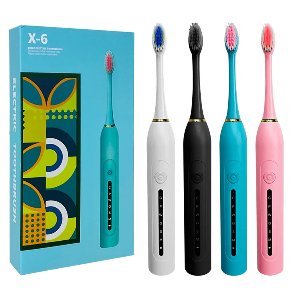 Brosse à Dents Électrique 4 Têtes Incluses Rechargeable et Étanche IPX7 – فرشاة أسنان كهربائية بأربعة رؤوس تنزوت