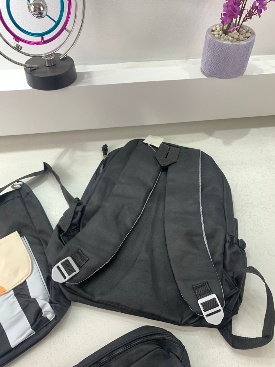 Ensemble de sacs d’école Kawai pour adolescents 3Pcs Ours Noir – محفظة 3 قطع كاواي أسود تنزوت