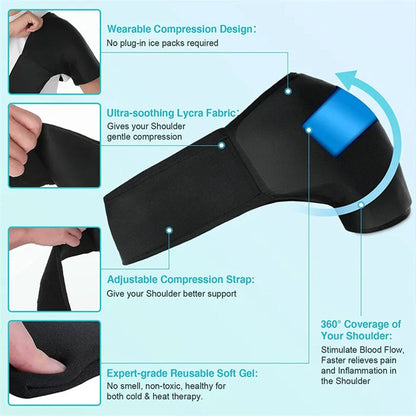 Pack coussinet d’épaule en gel chaud et froid pour soulager les douleurs - تنزوت