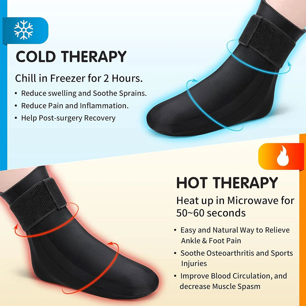 Poche de glace pour cheville en gel chaud et froid pour soulager les douleurs - تنزوت