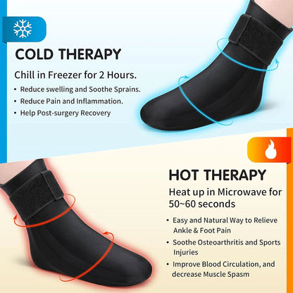 Poche de glace pour cheville en gel chaud et froid pour soulager les douleurs - تنزوت