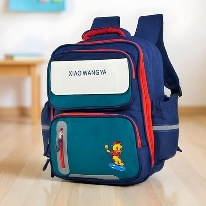 Sac à Dos Scolaire Orthopédique pour Enfants Xiao Wang Ya Bleu et Vert – محفظة مدرسية للأطفال أزرق وأخضر تنزوت
