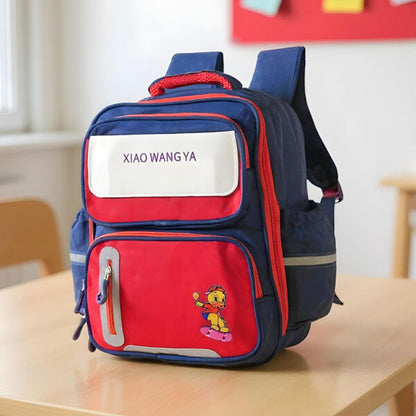 Sac à Dos Scolaire Orthopédique pour Enfants Xiao Wang Ya Bleu et rouge – محفظة مدرسية للأطفال أزرق وأحمر تنزوت
