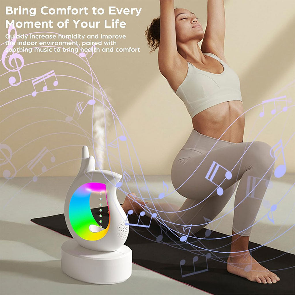 Humidificateur antigravité et haut-parleur Bluetooth RGB en forme de goutte d’eau – معطر جو ومكبر صوت تنزوت