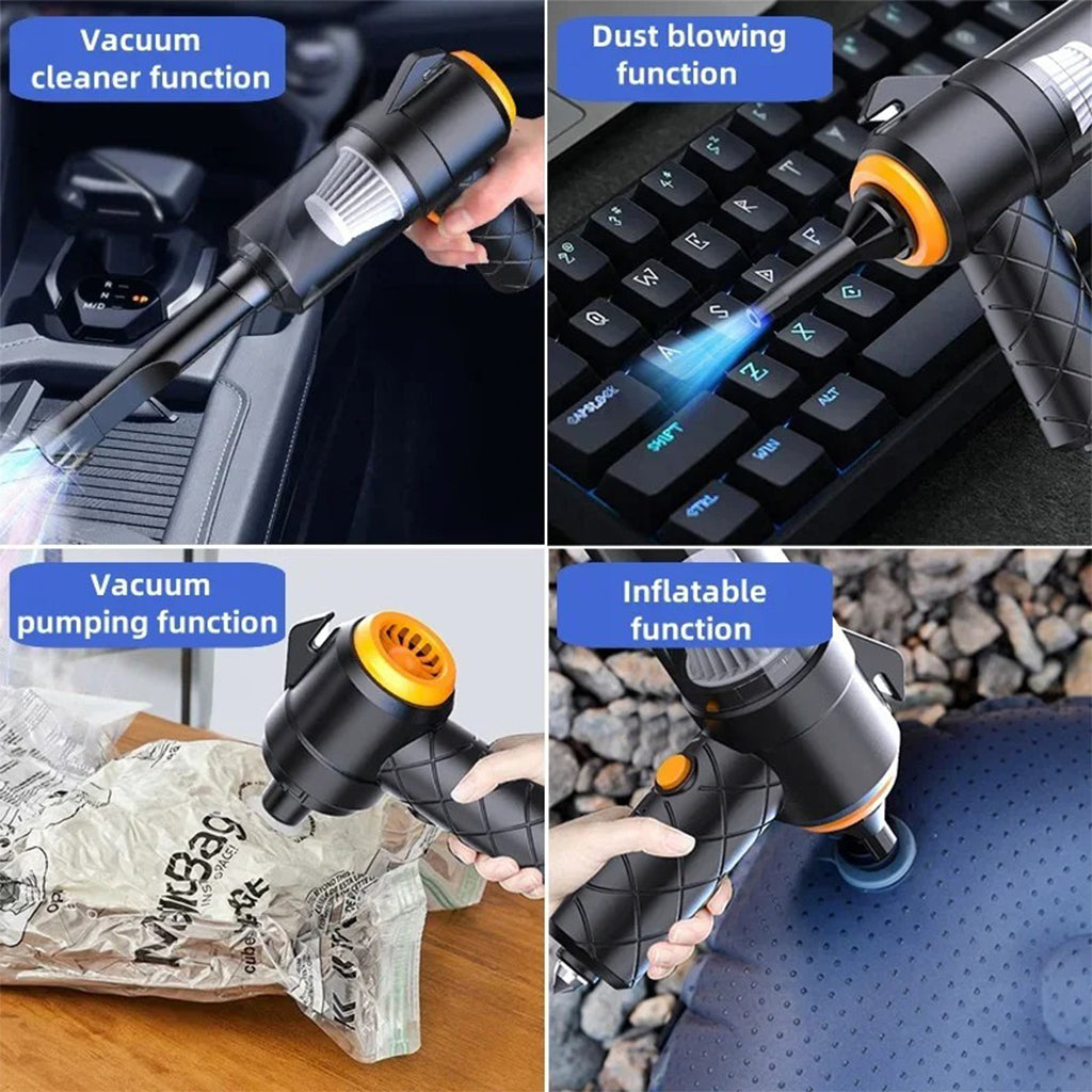 Aspirateur et souffleur 2en1 rechargeable par USB Compact et puissant – مكنسة كهربائية يدوية - تنزوت