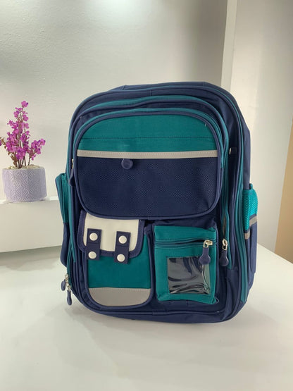 Sac à Dos Enfant pour École primaire de Haute Qualité Bleu et Vert – حقيبة ظهر مدرسية للأطفال أزرق وأخضر تنزوت