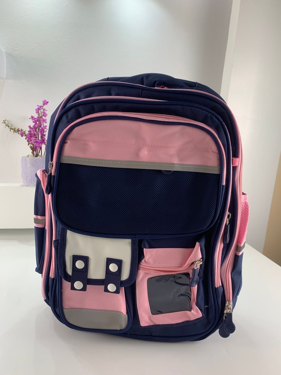 Sac à Dos Enfant pour École primaire de Haute Qualité Bleu et Rose – حقيبة ظهر مدرسية للأطفال أزرق ووردي تنزوت