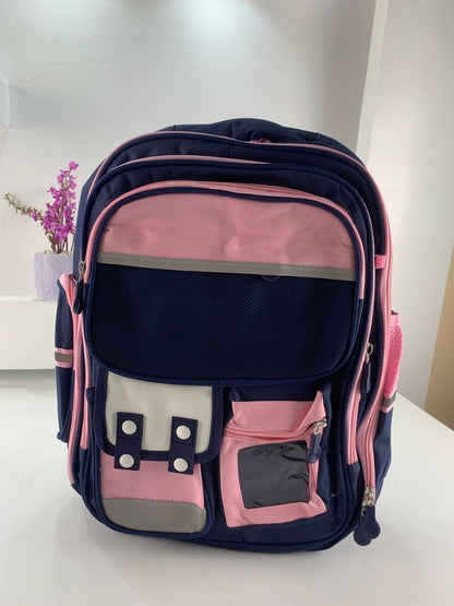 Sac à Dos Enfant pour École primaire de Haute Qualité Bleu et Rose – حقيبة ظهر مدرسية للأطفال أزرق ووردي تنزوت