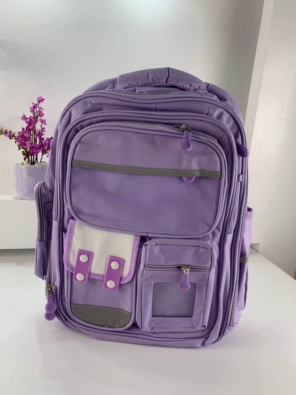Sac à Dos Enfant pour École primaire de Haute Qualité Mauve – حقيبة ظهر مدرسية للأطفال بنفسجي تنزوت