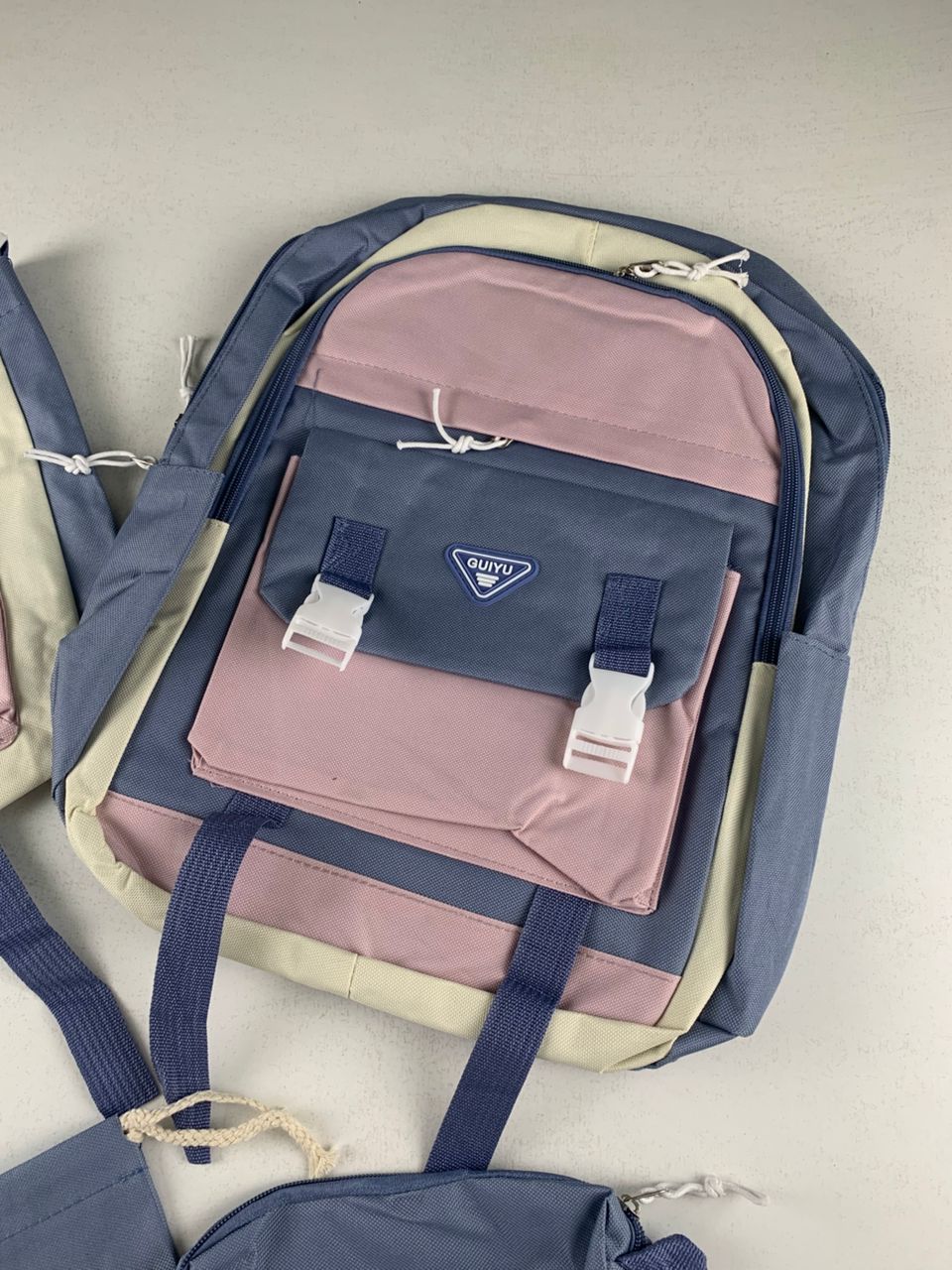 Ensemble de sacs d’école Kawai pour adolescents 5Pcs Guiyu V1 Bleu – محفظة 5 قطع كاواي أزرق تنزوت