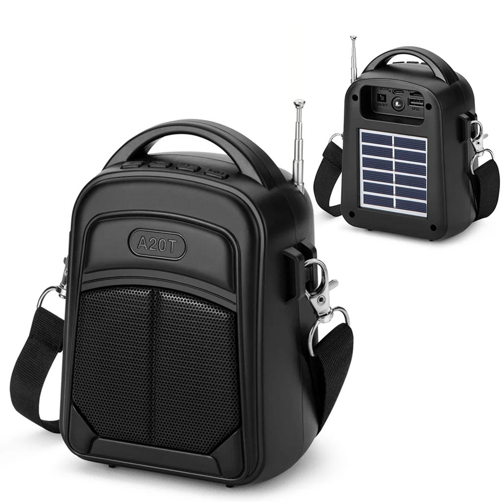 Haut-Parleur Sans Fil avec Qualité Sonore Hi-Fi et Panneau Solaire YG-A20T – مكبر صوت محمول تنزوت