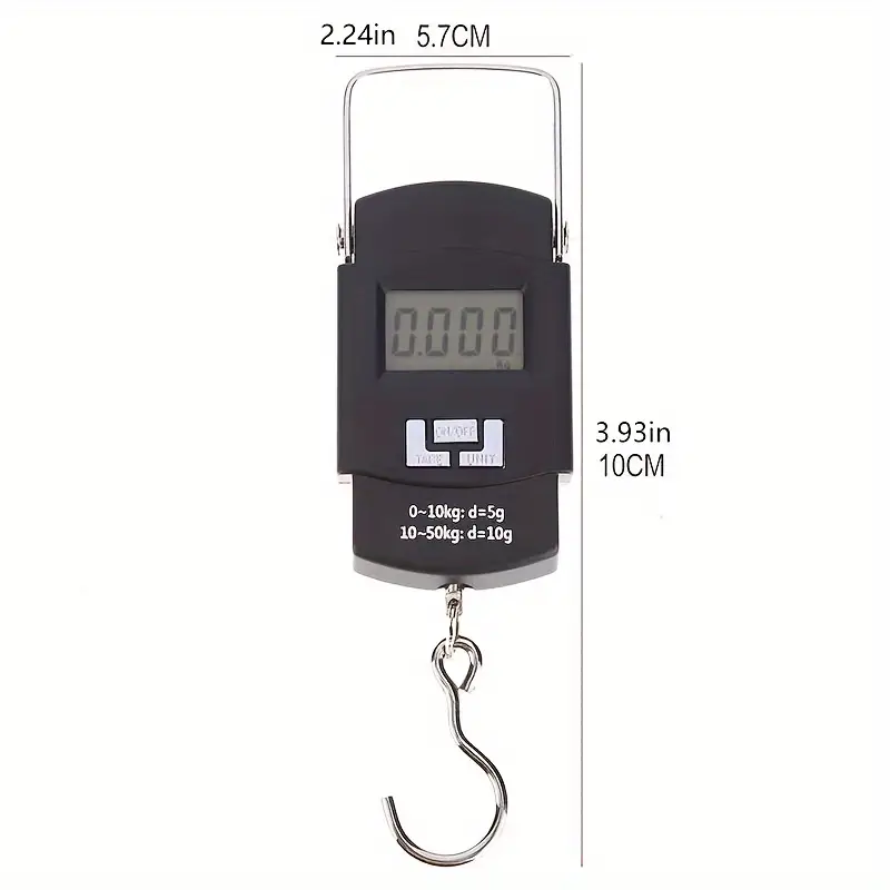 Balance à bagages numérique portable avec écran LCD 50KG/10G WH-A08 - تنزوت