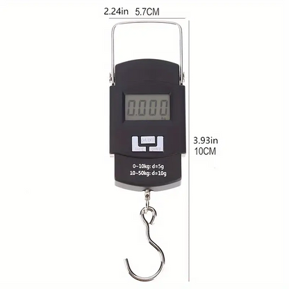 Balance à bagages numérique portable avec écran LCD 50KG/10G WH-A08 - تنزوت
