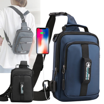 Sacoche Oxford imperméable multifonctionnel avec Sortie De charge usb pour hommes V3 تنزوت
