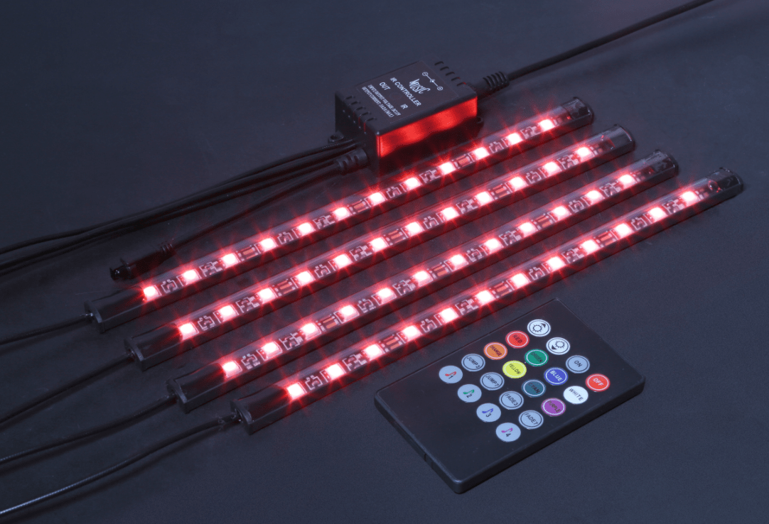 Sound atmosphere lamp 48 LED pour voiture - تنزوت