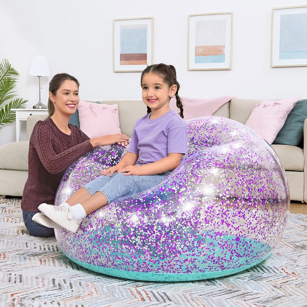 Fauteuil Gonflable Géant Glitter Dream114x112x66 cm Bestway 75115 – أريكة قابلة للنفخ تنزوت