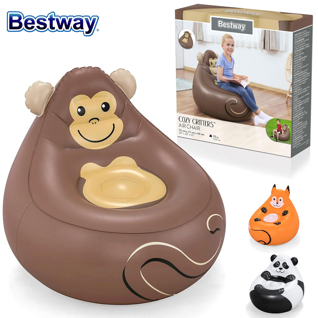 Fauteuil Gonflable Cozy Critters 72 x 72 x 64 cm Bestway 75116 – أريكة قابلة للنفخ تنزوت
