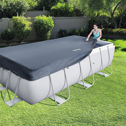 Bache Piscine Rectangulaire en Polypropylène 412x201cm Bestway 58232 – غطاء مسبح تنزوت