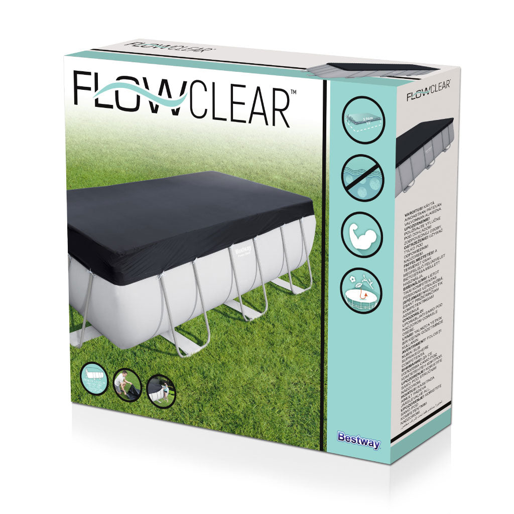 Bache Piscine Rectangulaire en Polypropylène 412x201cm Bestway 58232 – غطاء مسبح تنزوت