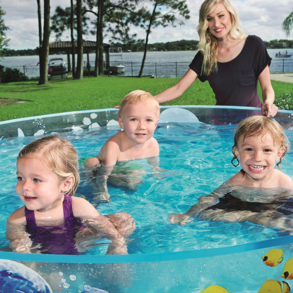 Piscine AquariumRonde en Vinyle et PVC Transparente Pour Enfants 183x38cm#55030 تنزوت