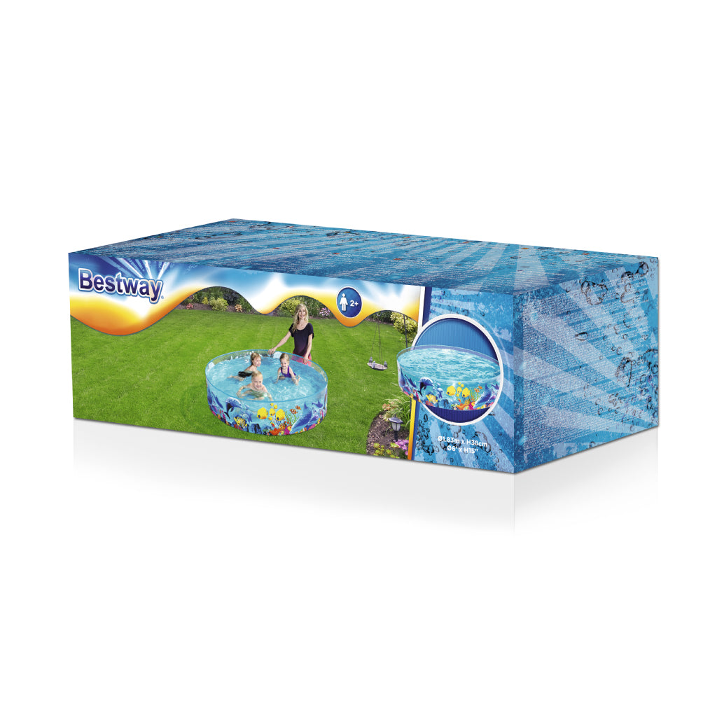 Piscine AquariumRonde en Vinyle et PVC Transparente Pour Enfants 183x38cm#55030 تنزوت