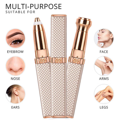 Facial Hair Remover 2 in 1 Eyebrow Trimmer تنزوت