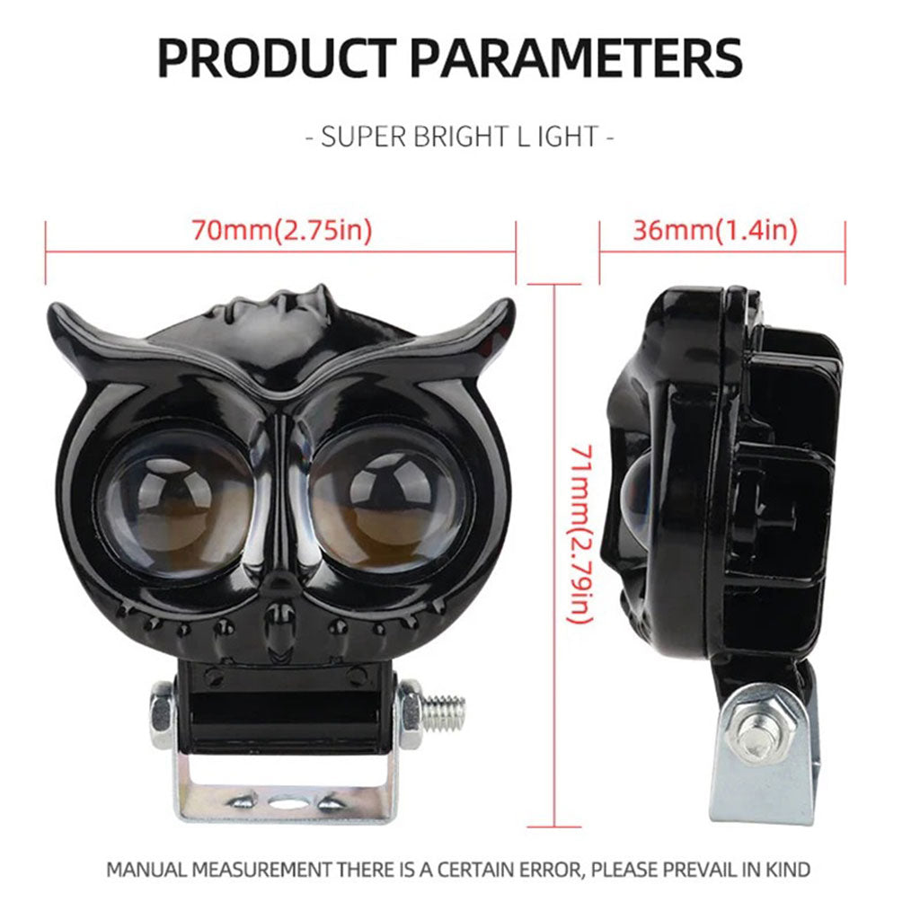Lumière de hibou antibrouillard LED pour la moto 1Pcs – مصباح دراجات نارية عالي السطوع تنزوت