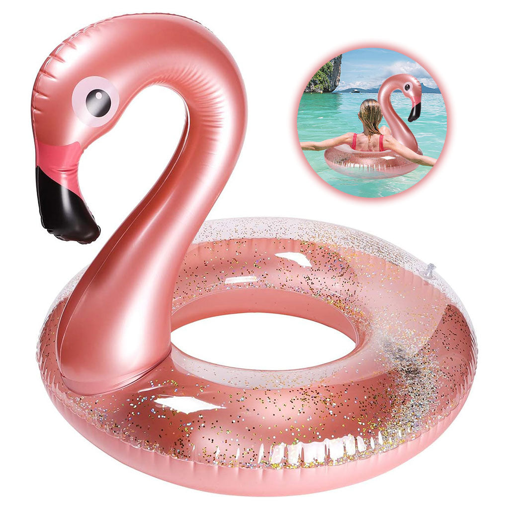 Bouée Gonflables en forme de Flamingo Rose -عوامة قابلة للنفخ فلامينجو تنزوت