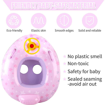 Bouée de natation gonflable pour bébé avec toit et Claxone – عوامة أطفال مع مظلة تنزوت