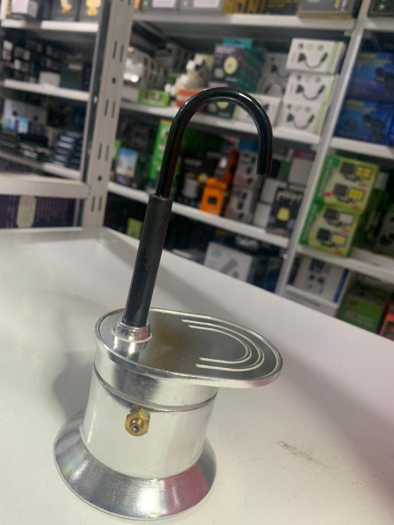 Cafetière Italienne Moka à Tube en Alliage d'Aluminium 50ml - ماكينة صنع قهوة الموكا الإيطالية بأنبوب من سبائك الألومنيوم تنزوت