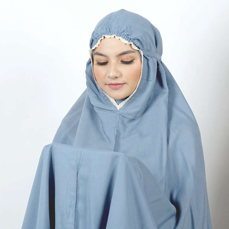 PACK طقم صلاة نسائي 4 قطع برداء فضفاض وسجادة مبطنة مع غلاف للمصحف + جهاز تسبيح رقمي محمول، سبحة صلاة مع عداد رقمي تنزوت