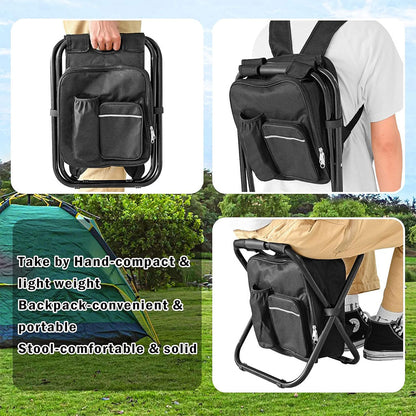 Sac à Dos Isotherme et Chaise Multifonction pour Camping 3en1 – كرسي وحقيبة تخييم تنزوت