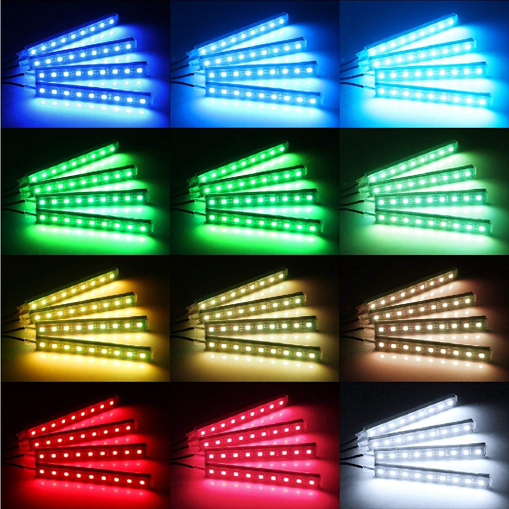 Kit de bandes lumineuses LED pour intérieur de voiture Rgb - تنزوت