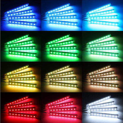 Kit de bandes lumineuses LED pour intérieur de voiture Rgb - تنزوت
