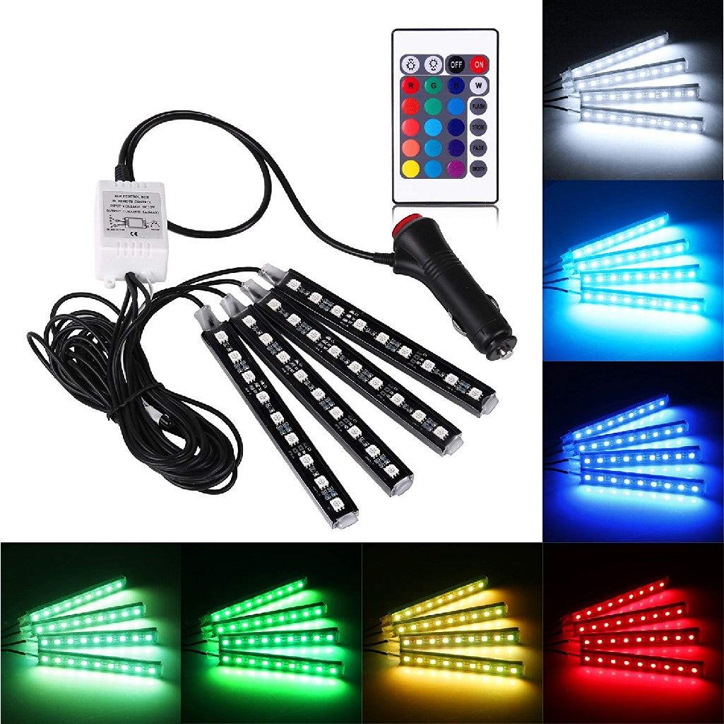 Kit de bandes lumineuses LED pour intérieur de voiture Rgb - تنزوت