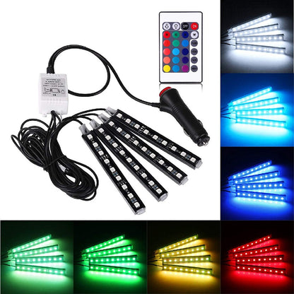 Kit de bandes lumineuses LED pour intérieur de voiture Rgb - تنزوت