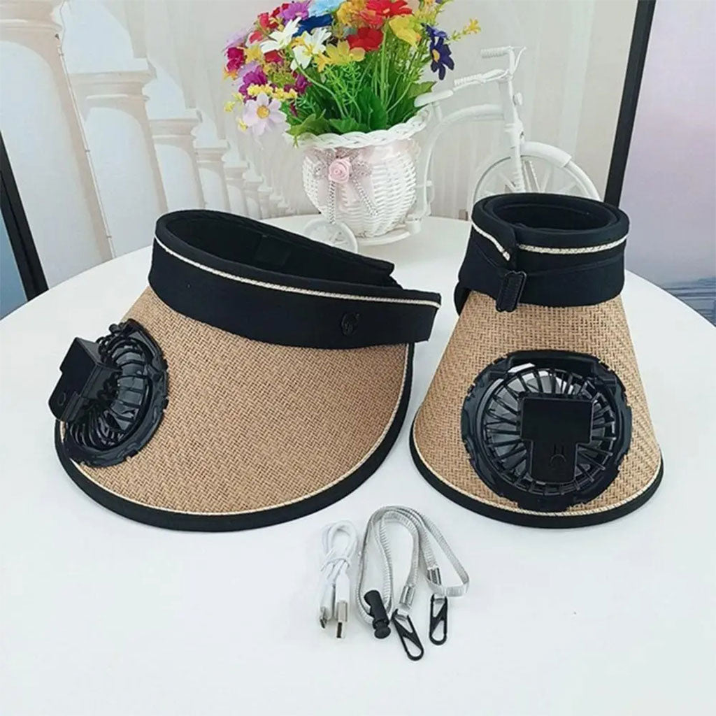 Casquette d’été avec Ventilateur de Refroidissement – قبعة مع مروحة تعمل بالطاقة الشمسية تنزوت