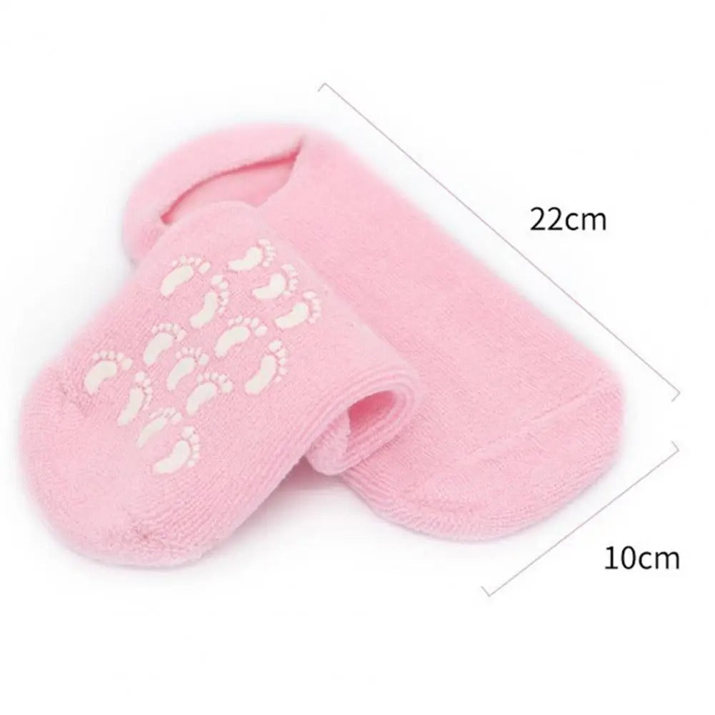 Chaussettes en Gel de Silicone réutilisables, masque pour les pieds, hydratant, blanchissant, exfoliant - جوارب من جل السيليكون لترطيب و تبييض و تقشيير القدم تنزوت