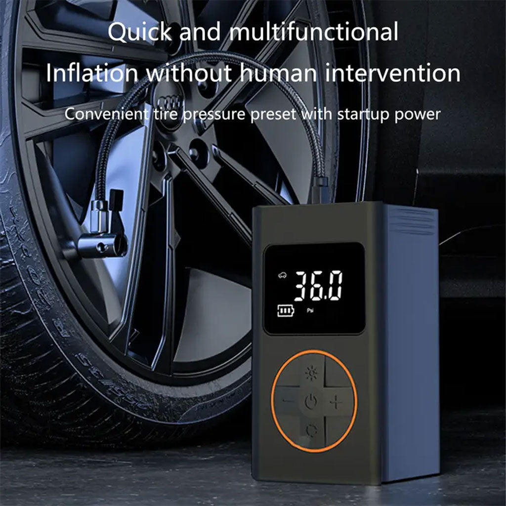 Compresseur d’air pour pneus de voiture avec manomètre numérique – جهاز ضغط الهواء - تنزوت