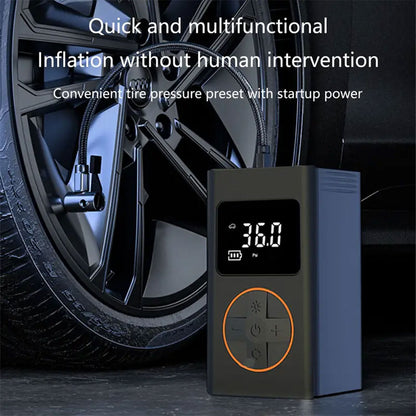 Compresseur d’air pour pneus de voiture avec manomètre numérique – جهاز ضغط الهواء - تنزوت