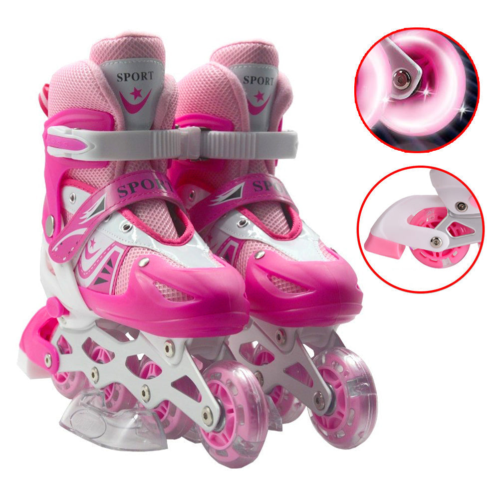 les rouleurs Alignées Confortables pour Enfants avec des roues RGB - pointure DE 32- 38 تنزوت