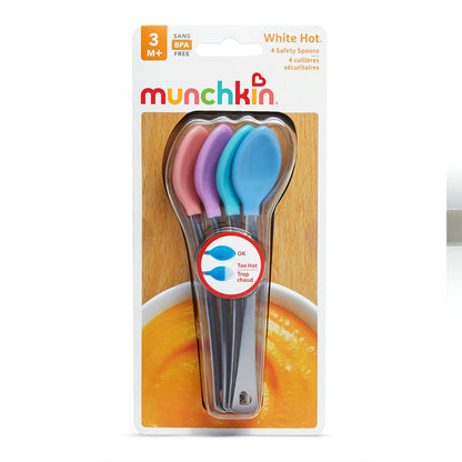 Pack 4Pcs Cuillère Bébé White Hot Thermosensible – طقم ملاعق لتغذية الأطفال مستشعرة للحرارة تنزوت