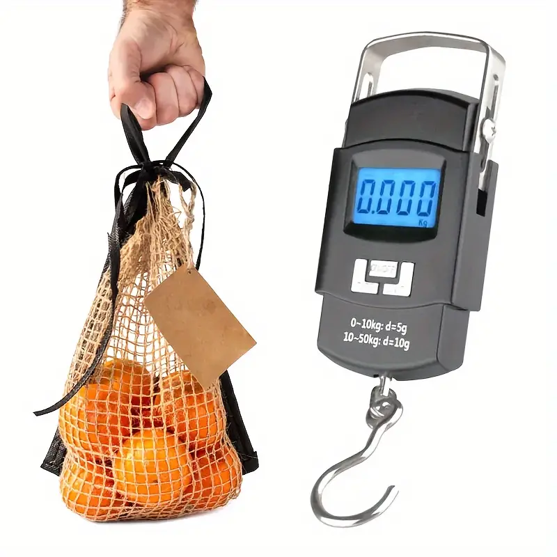 Balance à bagages numérique portable avec écran LCD 50KG/10G WH-A08 - تنزوت